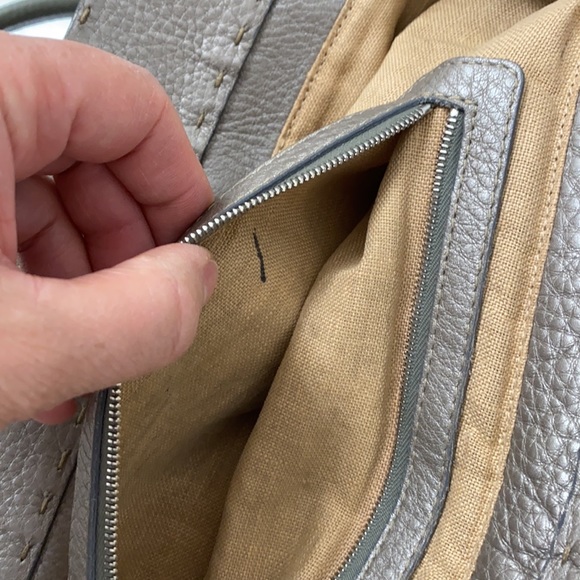 Fendi Pewter Villa Borghese Selleria Leather Bag - Picture 13 of 15